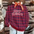thumbnail image 4 of Diufon Christmas Sweatshirts for Women Plus Size Cute Graphic Plaid Sweatshirt Oversized Color Block Pullover Tops, 4 of 9