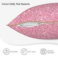 thumbnail image 5 of Kll Glitter Pink Decorative Throw Pillow Covers Velvet Soft For Couch Sofa Bedroom Living Room Outdoor -16"X16", 5 of 8