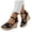Black, variant on Espadrille Strappy Platform Wedge Sandals for Women Peep Toe Comfortable Slides with Buckle Ankle Strap Beige Size 7