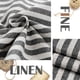 thumbnail image 4 of Cortinas de cocina Jinchan de lino a rayas, 60 cm, 2 paneles, 4 of 8