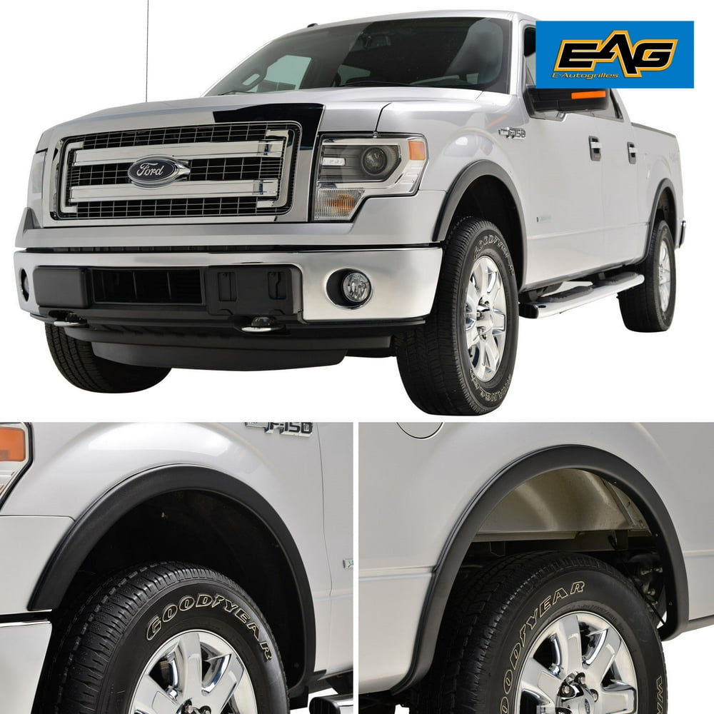 EAG Satin Black Styline Series Fender Flares fits 0914 Ford F150