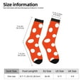 thumbnail image 2 of Pofeuu Orange And White Polka Dot1 Print Crew Socks, Adult Running Hiking Socks for Youth and Adult, 2 of 6