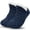 Navy, variant on Unisex Fluffy Fuzzy Warm Slipper Socks for Men Women, Thick Fleece Lined Non-Slip Socks For Indoor Floor