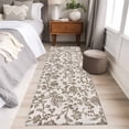 thumbnail image 5 of Farmhouse Brown Large Area Rugs for Bedroom Living Room, Soft Non Slip Carpet Bedside Rug, Vintage Flower Leaf Botanical Plant Rectangular Floor Cover Kitchen Accent Rug 2'x6' for Dining Room/Office, 5 of 9
