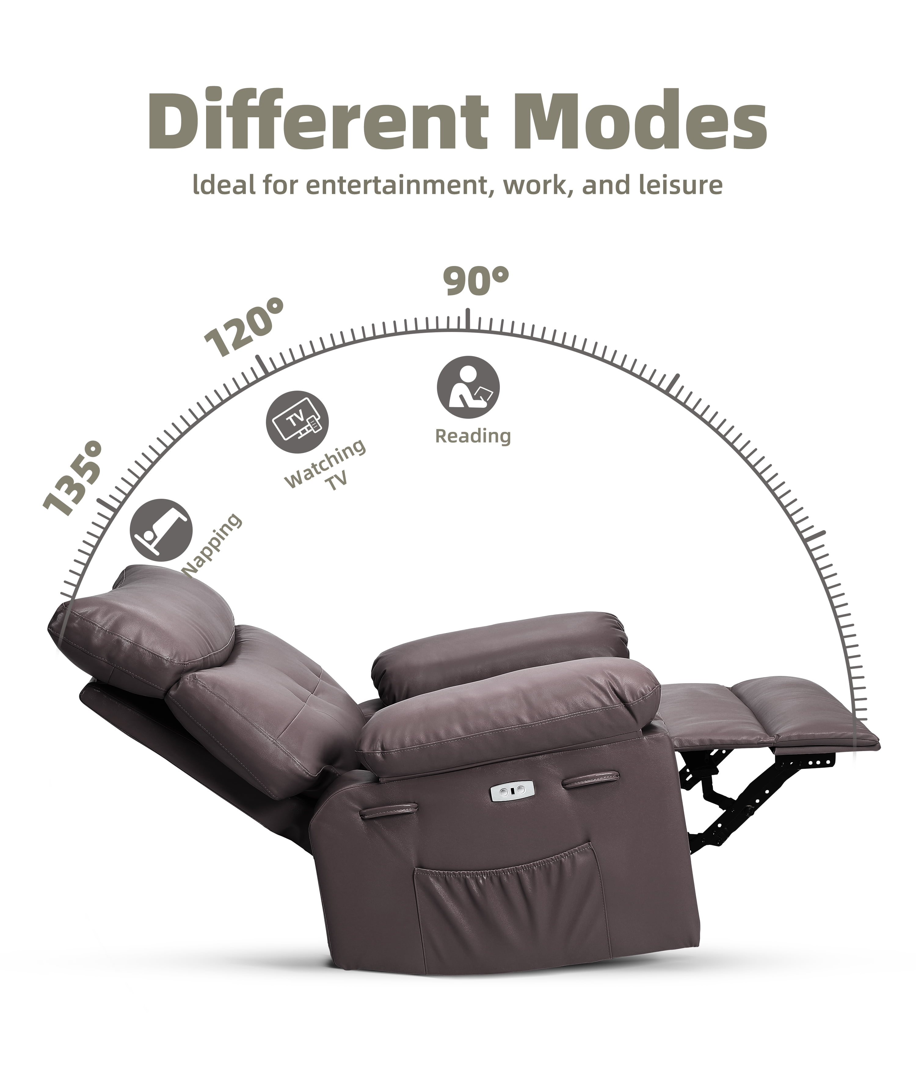 Oversized Recliner Chairs with Heat and Massage - 360°Swivel Lazy Boy Recliner Chair for Adults-Manual Rocking Chair with Remote Control for Living Rooms,Bedrooms and Nurseries