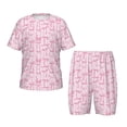 thumbnail image 1 of Balery Ribbon Bow Conjunto de Pijama Infantil de Manga Corta con Estampado – Ropa de Dormir de Algodón Suave-Large, 1 of 6