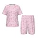 thumbnail image 1 of Balery Ribbon Bow Conjunto de Pijama Infantil de Manga Corta con Estampado – Ropa de Dormir de Algodón Suave-3X-Large, 1 of 6