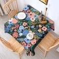 thumbnail image 2 of Pioneer Flower Floral Print Pattern Square Tablecloth,Waterproof Square Table Cover,Wipeable Spillproof Washable Table Cover for Home Kitchen Party Decor 42"X42"(107x107cm), 2 of 6