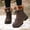 Brown, variant on Women's Warm Insulated Plush Lined Waterproof Mid Calf Winter Snow Boots Black 12.5