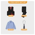 thumbnail image 5 of ETHAN Toddler Boys Church Clothes Boys Formal Wear Outfit Set Vest and Tie Suit Size 12, 5 of 8