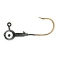 thumbnail image 4 of Eagle Claw Ball Head Fishing Jig, Black with Bronze Hook, 1/4 oz., 10 Count, 4 of 7