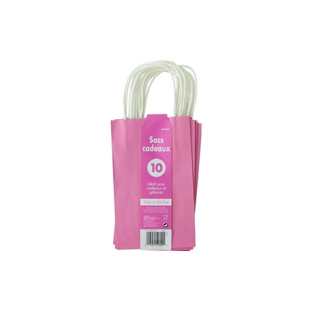 UPC 013051518004 product image for Amscan Treat Bag Value Pack Bright Pink 10pc | upcitemdb.com