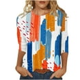 thumbnail image 1 of Pompotops T-shirt à Manches Courtes Col Rond Mode Été pour Femmes Liquidation, 1 of 5