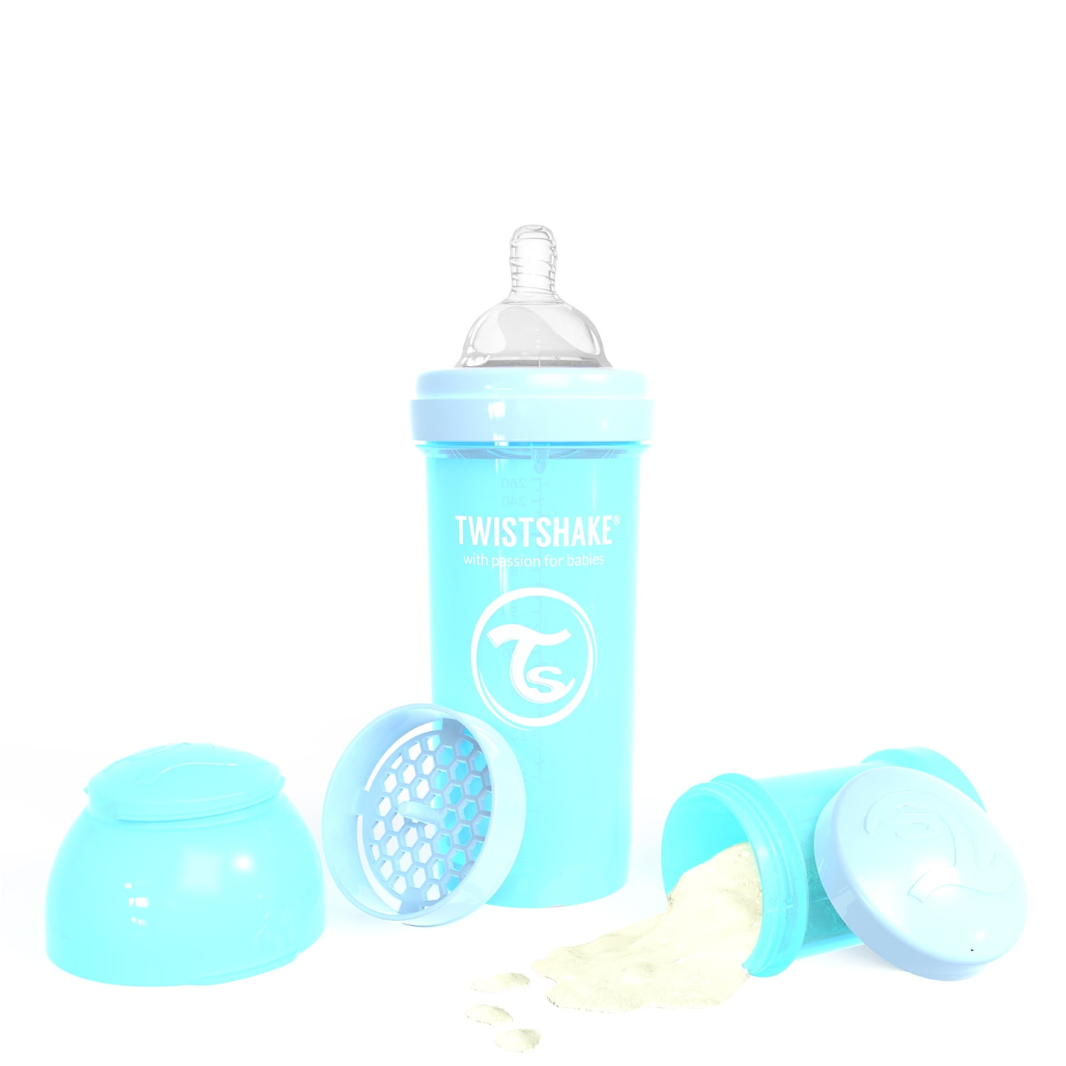 2x Tétine Twistshake® Pastel Blue & Green (0+/6+) - 6+ M