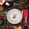 thumbnail image 2 of 215pcs Christmas Plastic Plates - White And Red Plastic Plates with Red Garland include 25Dinner Plates-25 Salad Plates-25 Knives-25 Forks-25 Spoons-25 Cups-25 Napkins for Christmas Party, 2 of 9