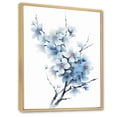 thumbnail image 2 of Designart "Azure And Snow Cherry Blossoms Gem" Cherry Floater Framed Wall Decor, 2 of 5