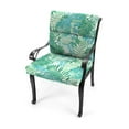 thumbnail image 5 of Jordan Manufacturing 44" x 22" Wesley Bayou Green Leaves Rectangular Outdoor Chair Cushion with Ties and Hanger Loop, 5 of 10