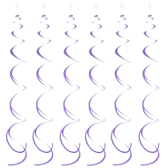 Supvox 6Pcs Party Hanging Swirl Decorations in Purple for Holiday Festival Wedding and Home Decor
