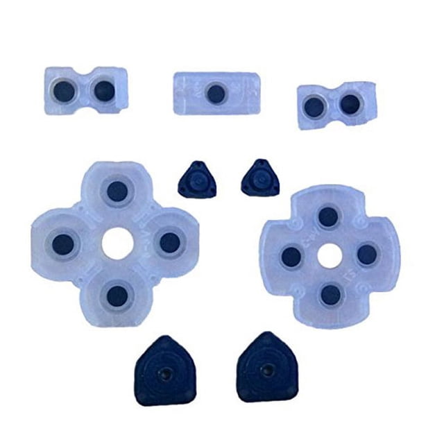 ELAYARD Pad Conductive Buttons Kit Compatible with Playstation 4 Blue Rubber Replacement