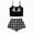A266-Black, variant on TOWED22 Women Halloween 2 Piece Pajama Set Printed Spaghetti Strap Cropped Camisole Shorts Set Sleepwear Loungewear(Black,M)