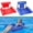 Red+Blue, variant on ASKITO Pool Floats Chairs Adult, Inflatable Pool Lounge Floating Mat Hammock with Adjustable Straps, Blow up Water Chairs Noodles rafts for Party Summer Water Beach Fun, Red