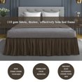 thumbnail image 3 of PiccoCasa Brushed Microfiber Bed Skirt, Elastic Dust Ruffle, Full Dark Brown, 3 of 9