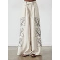 thumbnail image 1 of Conjunto de algodón y lino para mujer, Top holgado de manga farol, pantalones de pierna ancha, ropa de fiesta y vacaciones, novedad de verano, 1 of 5