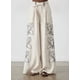 thumbnail image 1 of Conjunto de algodón y lino para mujer, Top holgado de manga farol, pantalones de pierna ancha, ropa de fiesta y vacaciones, novedad de verano, 1 of 5