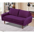 thumbnail image 3 of Uspridefurniture Maryellen 58''W Velvet Loveseat, Purple, 3 of 5