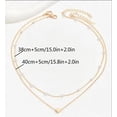 thumbnail image 3 of Delicado collar de oro para mujer – Collares chapados en oro para niñas adolescentes delicado collar de corazón de amor collar con colgante de corazón, 3 of 4