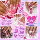 thumbnail image 5 of Set de colgantes para uñas Namifin 3D con forma de oso de gominola rosa y lazo con forma de mariposa, 5 of 6