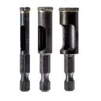 SM Products 600950 Arbored Diamong Grt Holesaw Set, 3 Piece