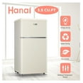 Small Refrigerator 3.5 Cu.Ft Dual Door Fridge With Freezer Mini