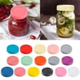 thumbnail image 4 of ACDANC 86Mm Wide Mouth Plastic Mason Jar Lids,9Pcs Plastic Storage Caps with Sealing Rings for Canning Jars Lids for Mason Jars Wide Mouth, 4 of 7