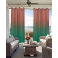 thumbnail image 4 of Red Green Ombre Blackout Curtains, Light Blocking Print Window Curtains, Modern Art Gradient Orange Thermal Insulated Window Drapes for Living Room Kitchen Cafe 2 Panels, 55"W x 39"L, 4 of 9