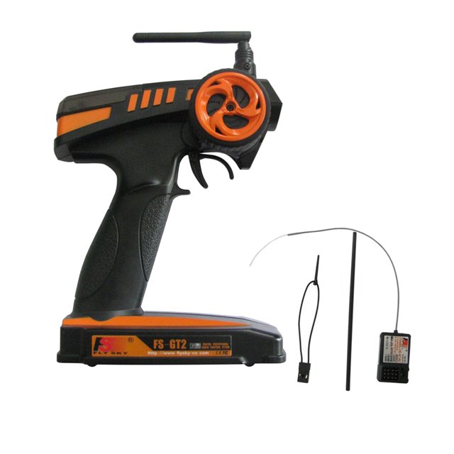 TISHITA Dolity Flysky FS-GT2 Radio Control 2CH 2.4G RC Transmitter with GR3E RC Receiver
