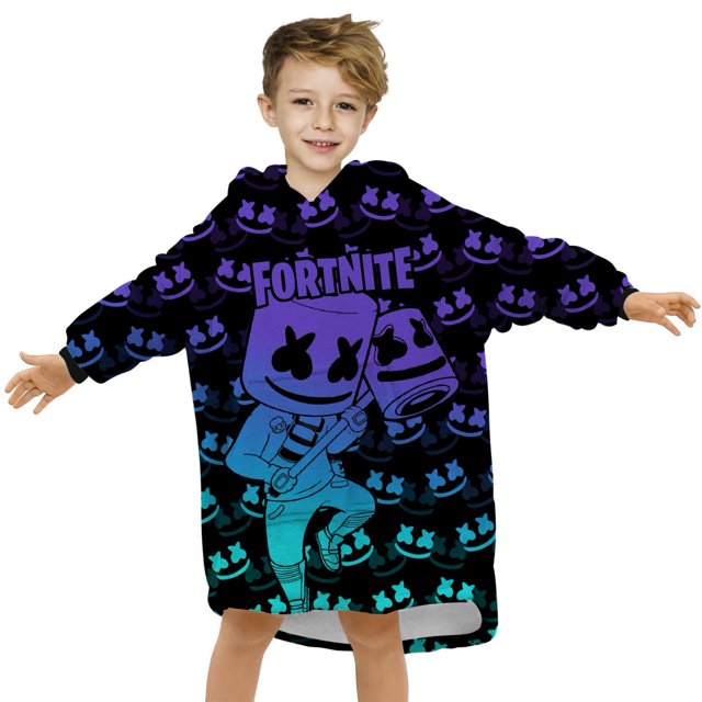 Fortnite Wearable Blanket Hoodie Sherpa Oversized Blanket with Pockets