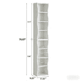 thumbnail image 4 of Bapipro 71" Tall Narrow Bookshelf, 8 Tier Corner Bookcase for Small Space, Floor Standing Storage Rack, Display Shelf Organizer for Bedroom, Living Room, White, 4 of 8