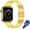 Gold, variant on PINHEN Metal Strap Compatible with Apple Watch Strap, 38mm 40mm 41mm Stainless Steel Replacement Band Bracelet Compatible with iWatch Series 8/7/6/SE/5/4/3/2/1 Strap, Silver