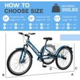 thumbnail image 6 of Lilypelle Adult Tricycle,7-Speed Adult Mountain Tricycle,24/26Inch Adults Trikes for Seniors,3 Wheeled Men's Women's Tricycle,Cruiser Bike with Cargo Basket, 6 of 6