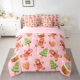 thumbnail image 2 of Homewish Xmas Gingerbread Man Twin Bedding Sets 7-Piece for Teens Boys Girls,Merry Christmas Tree Snowflake Bedding Comforter Set Microfiber,Happy New Year Breathable Sheet Sets, 2 of 8