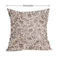 thumbnail image 2 of Leojiow 1Pc Pillowcase, Without Filling, Linen Reversible Decorative Cover Insert Not Included Soft Textured For Sofa Bed Living Room 55Cm X 55Cm Utility, 2 of 2