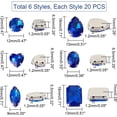 thumbnail image 3 of 120Pcs Sew on Rhinestones Flatback Glass Sewing Rhinestones Stone with Silver Claw Settings Sew on Glass Gems Rhinestone Buttons, 3 of 9