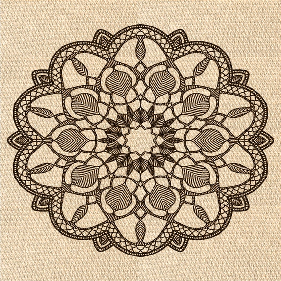 Ahgly Company Machine Washable Indoor Square Transitional Sienna Brown Area Rugs, 7' Square