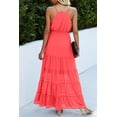 thumbnail image 3 of Vestido PRETTYGARDEN Maxi Naranja sin Mangas con Tirantes Espagueti Talle M, 3 of 5