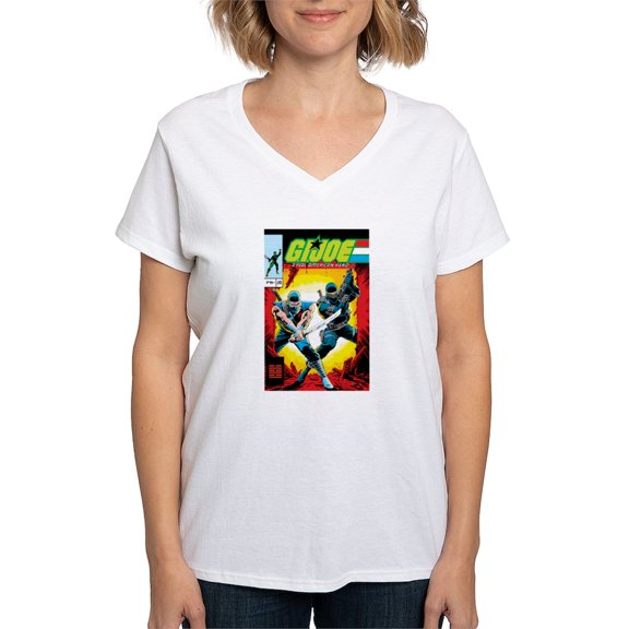 CafePress - G.I. Joe Who's On Cobra Isl Women's V Neck T Shirt - Womens Cotton V-Neck T-shirt