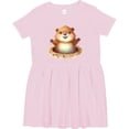 thumbnail image 3 of Inktastic Happy Groundhog Girls Toddler Dress, 3 of 5