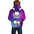 thumbnail image 5 of Sanrio Pochacco Kids' Hoodie 3d Print Sweatshirt Soft Pullover Hooded With Big Pockets Fans Gifts For Boys Or Girls Small, 5 of 7