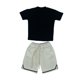 thumbnail image 4 of Conjunto de ropa para muñeca masculina a escala 1/6, pantalones cortos deportivos y camiseta hechos a mano, estilo casual. Conjunto de camisa negra, 4 of 9