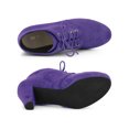thumbnail image 4 of BLISSFUL STEP St. Patrick's Day Women's Ankle Boots Lace Up Platform Chunky Heel Purple 6, 4 of 7